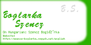 boglarka szencz business card